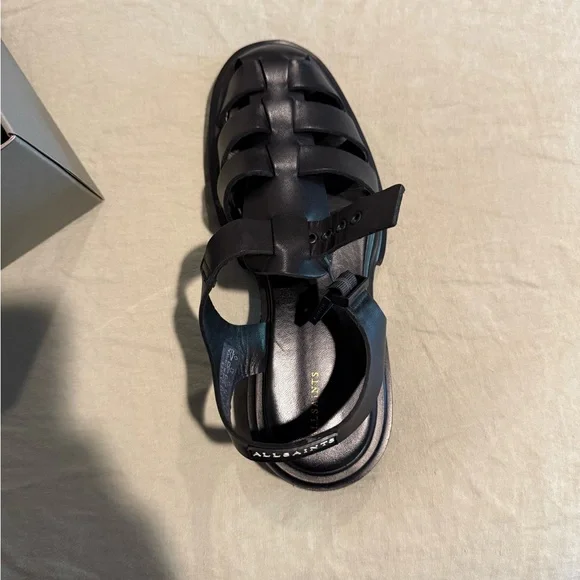 All Saints Black Fisherman Sandals - women’s - Size 41/11 - Picture 5 of 5